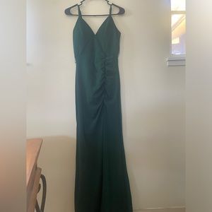 Emerald green long dress